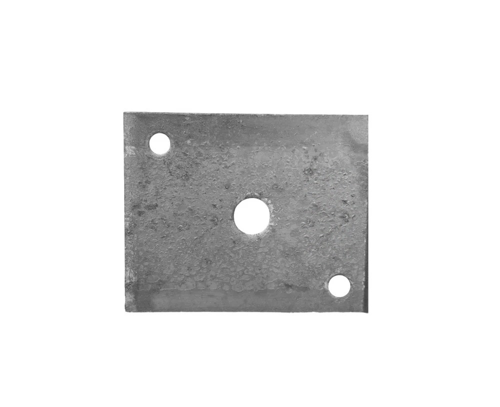 Z bar steel plate 125 × 100 × 8 mm, three-hole